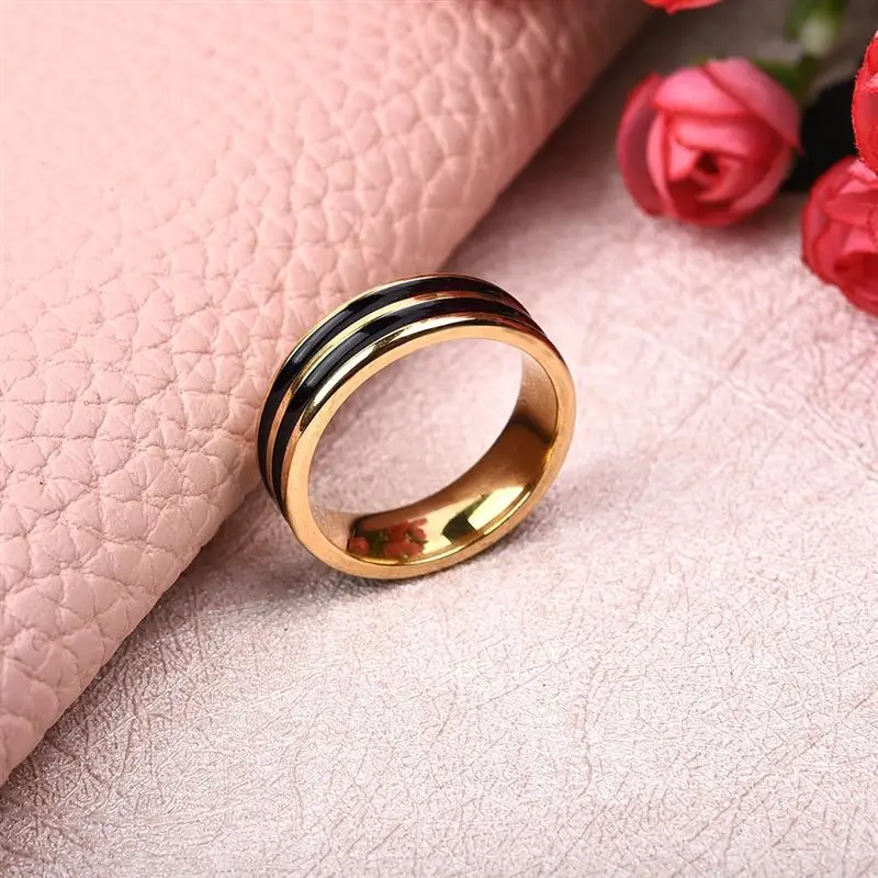 Fashion Vintage 18K Gold Double Row Drip Ring