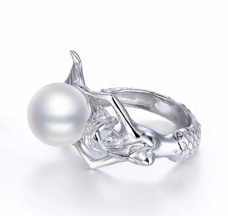 Mermaid Ring in Sterling Silver