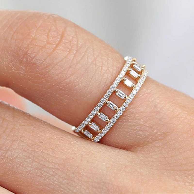 Fashion Full Circle  Diamond Zircon Ladies Ring