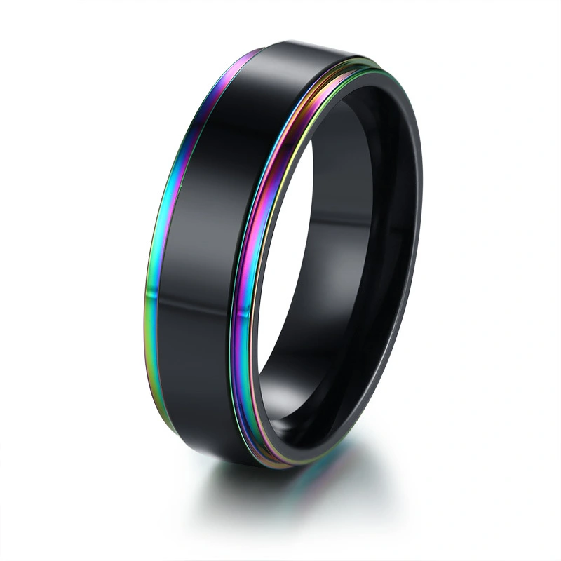 European And American Titanium Steel Outer Brushed Ring