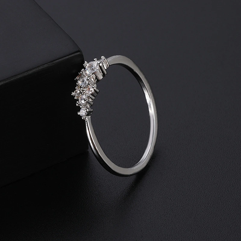 Fashion Crystal Ring Women Gold Plated Zircon Wedding Ring