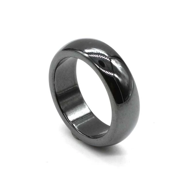 Health Care Natural High Black Gallstone Shank Ring