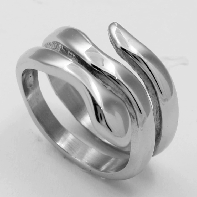 Snake Shaped Titanium Stainless Steel Ring Couple Men's Female Ring