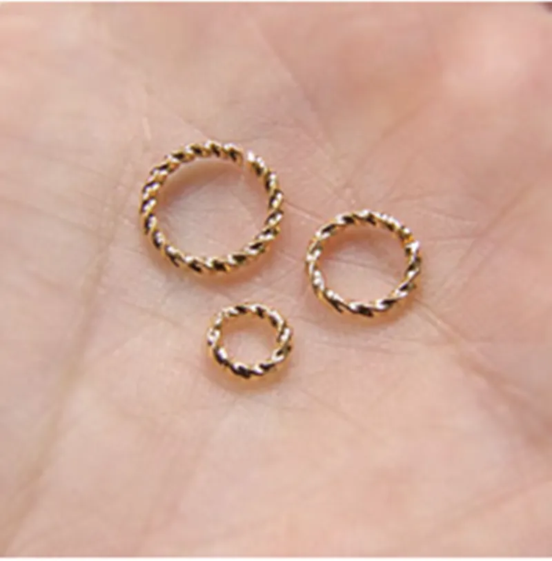 Open Ring Gold Plated Gold Plate 10 Twisted Jump Ring