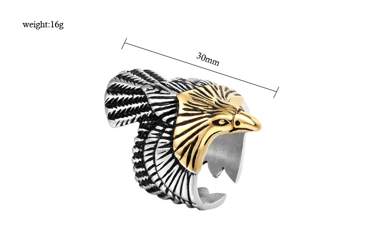 Retro Personality Eagle Men's Titanium Steel Ring