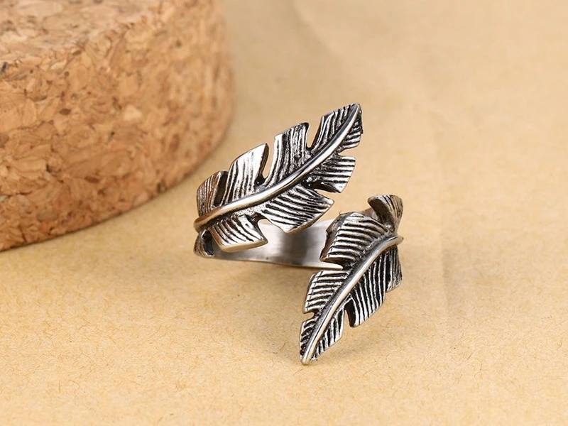 Stainless Steel Feather Casting Opening Ring