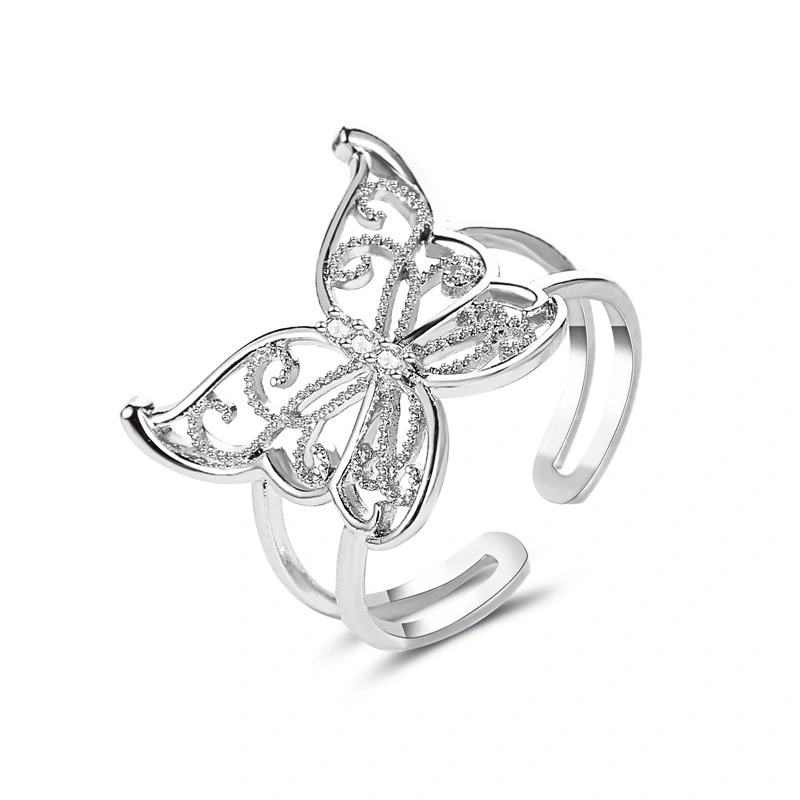 Hollow Butterfly Ring Fashion Light Luxury Personality Ring