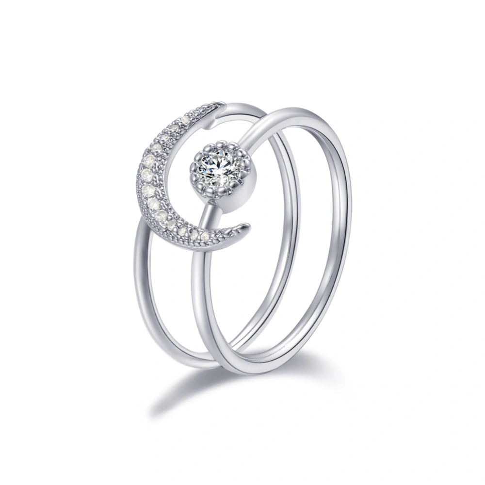 European And American Fashion Sun And Moon Combination Ring