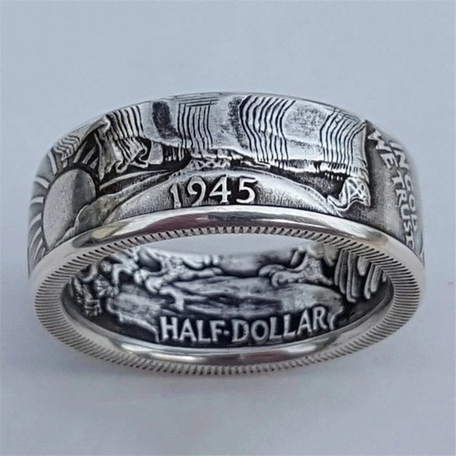 Antique Coin Morgan Silver Dollar Ring