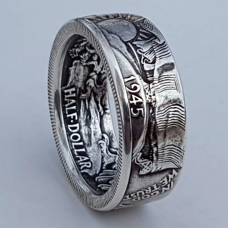 Antique Coin Morgan Silver Dollar Ring