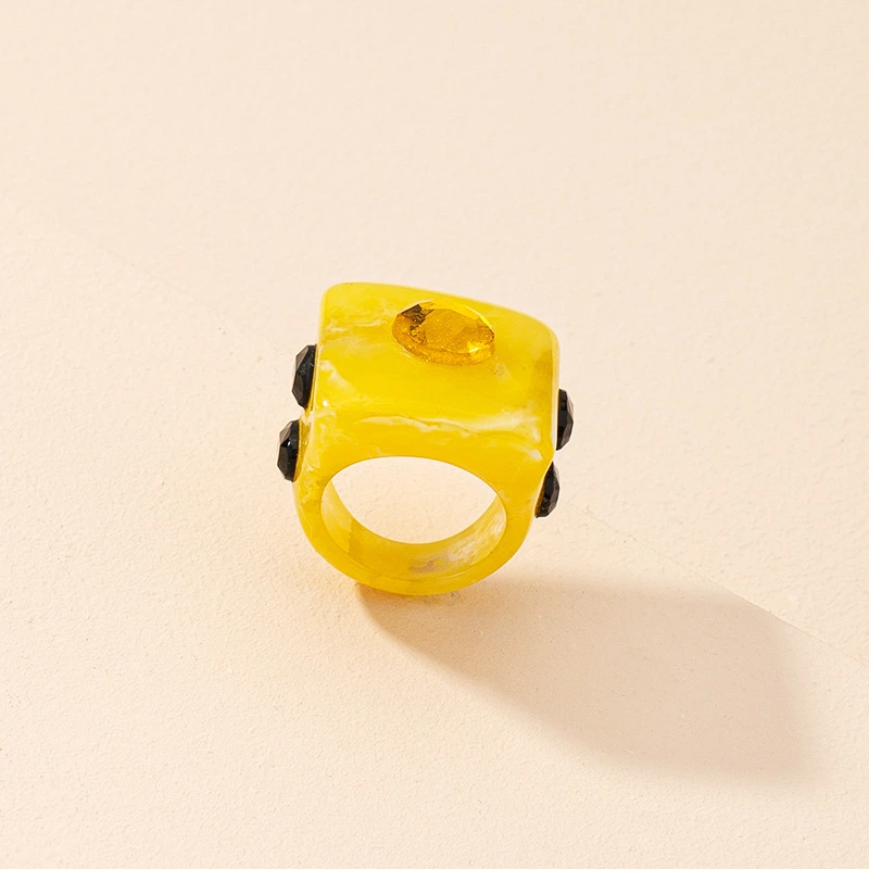 Acrylic Resin Ring Female Ins Hip-Hop Personality Trend Ring