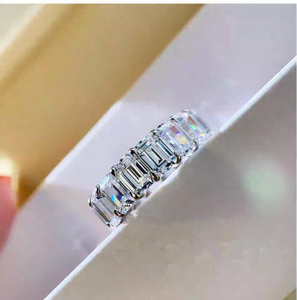 High Quality Diamond Wide Face Ins Row Diamond Exaggerated Shiny  RIng