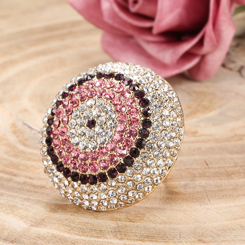 Ring High-End Full Diamond Wide Face Open Joint Ring Index Finger Ring Jewelry