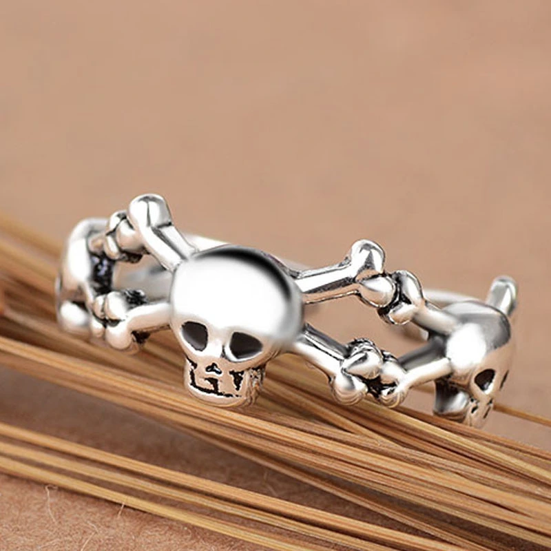 Fashionable Personality Skull Open Ring