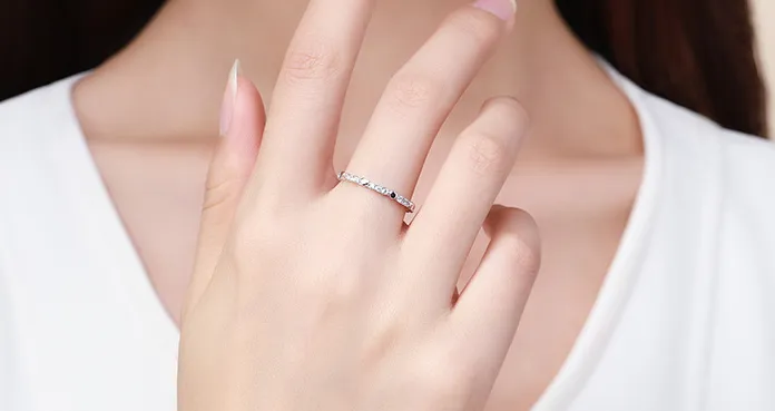 S925 Silver Joker Heart-Shaped Micro-Inlay Ring