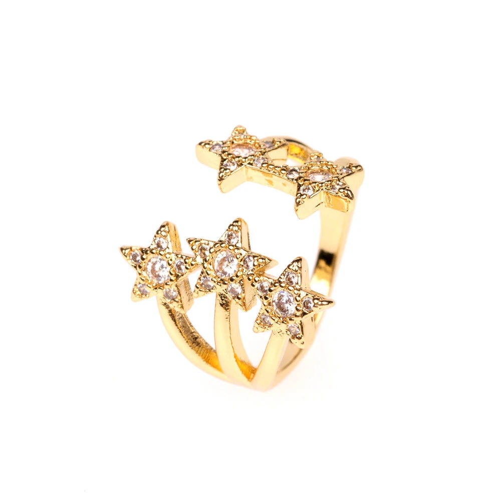 Adjustable Size Ring With Diamonds