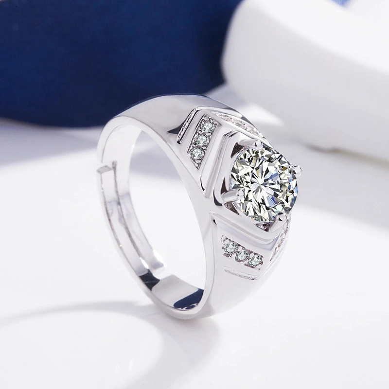 Fashion Simulation Diamond Ring Men's Zircon Ring