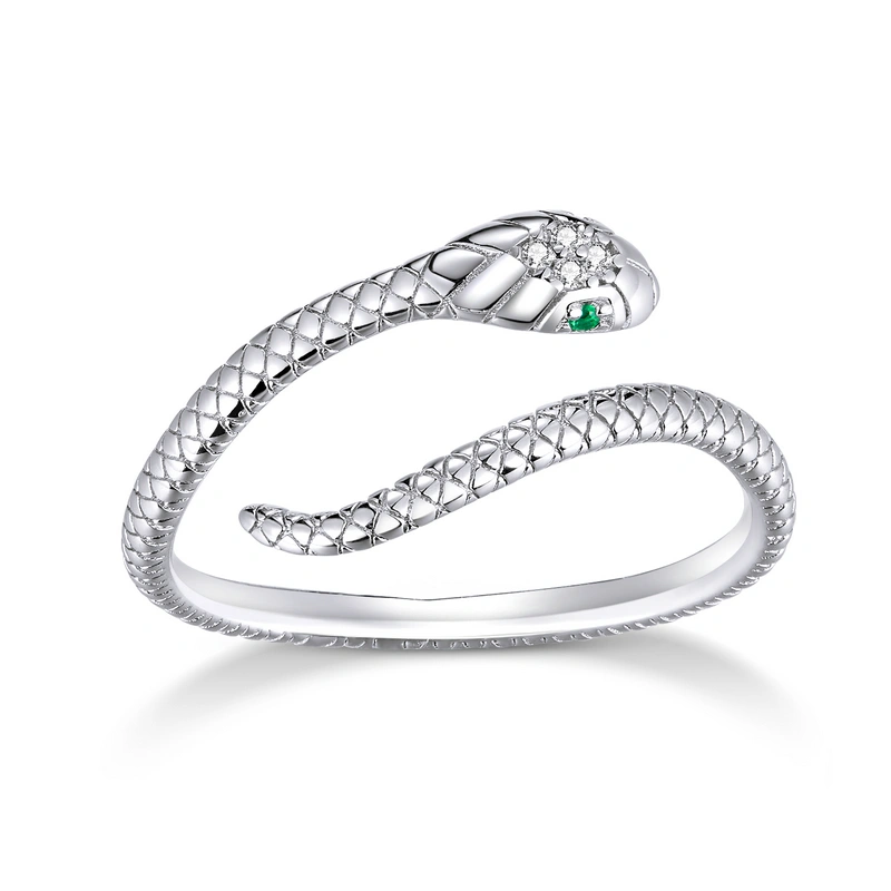 Sterling Silver Ring Cute Snake S925 Temperament Fashion Animal Ring