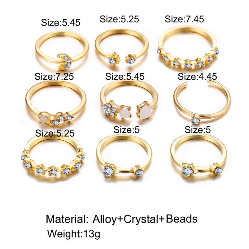 Moushang Alloy Constellation 12 Piece Ring Set