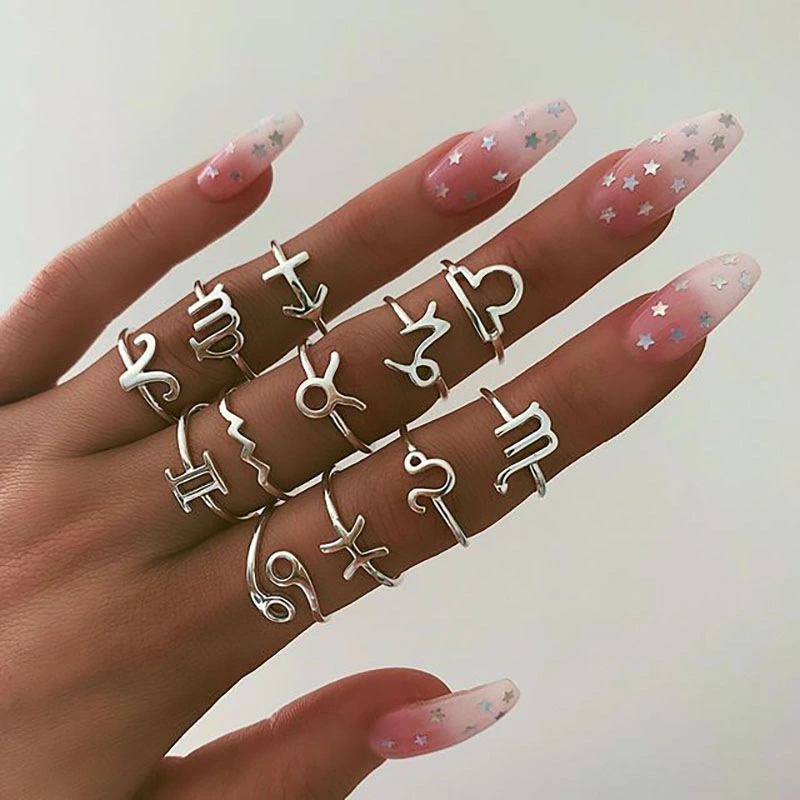 Moushang Alloy Constellation 12 Piece Ring Set