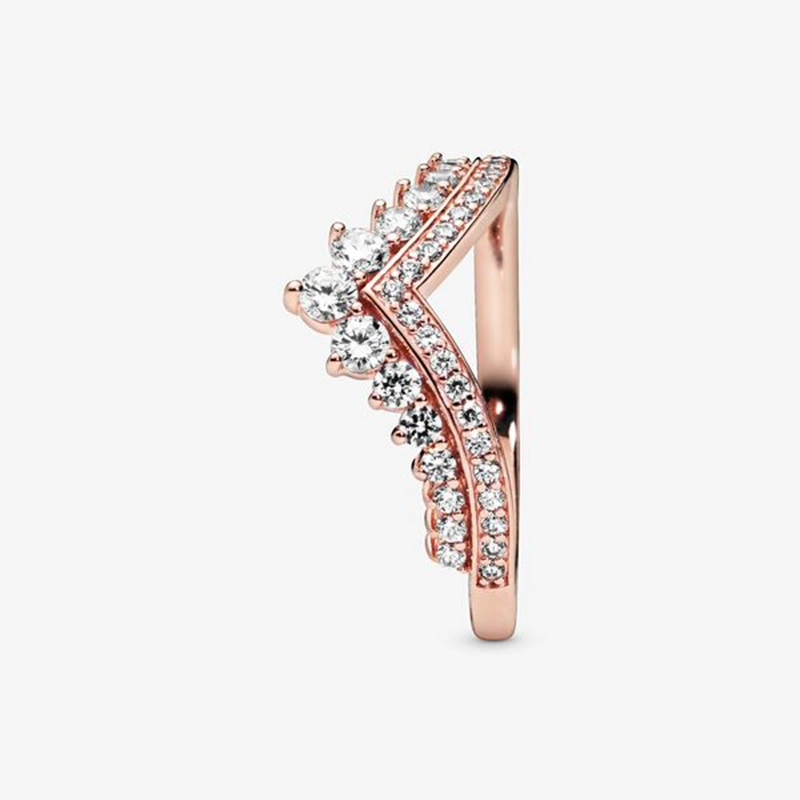 Silver Rose Gold Daisy Flower Ring Intertwined