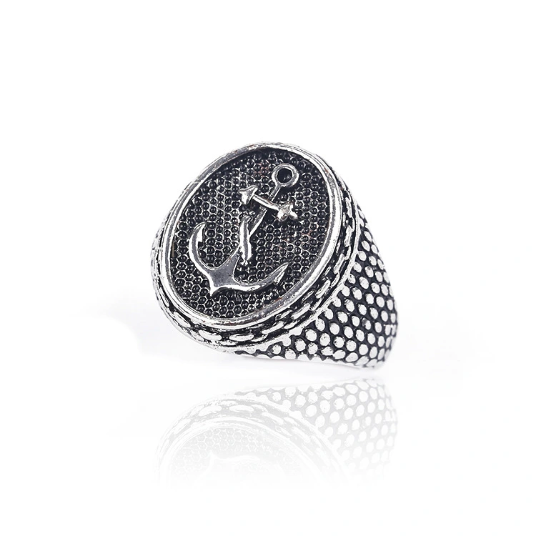 Titanium Steel Tree Pattern Trend Retro Punk Style Stainless Steel Tree Of Life Ring