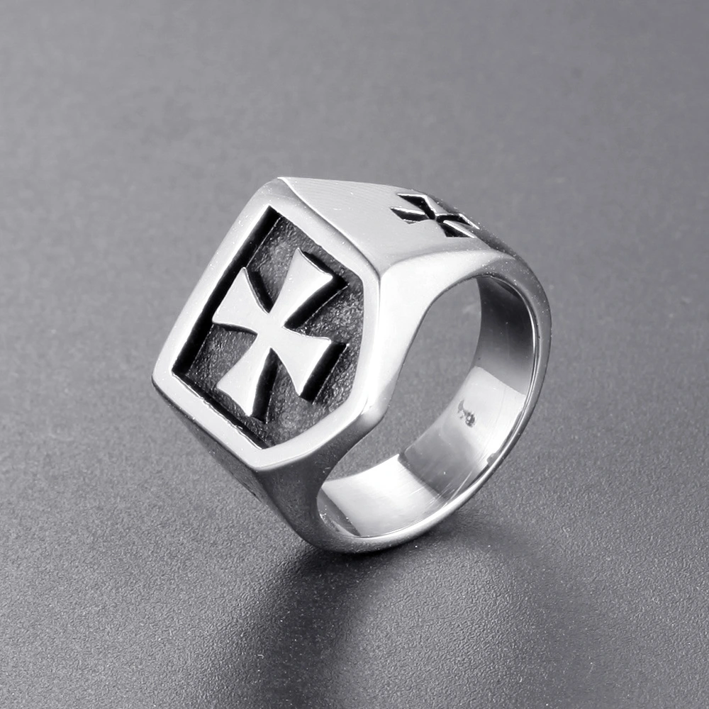 Men's Cross Ring Domineering Titanium Steel Ring