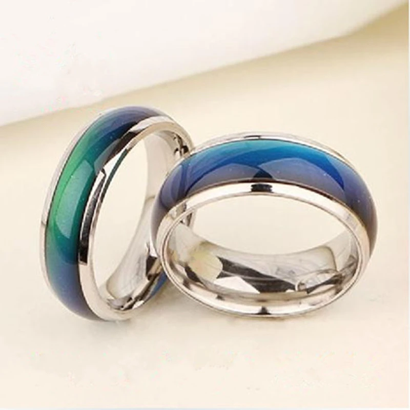 Emotional Temperature Change Color Ring Couple Temperature Control Color Temperature Ring