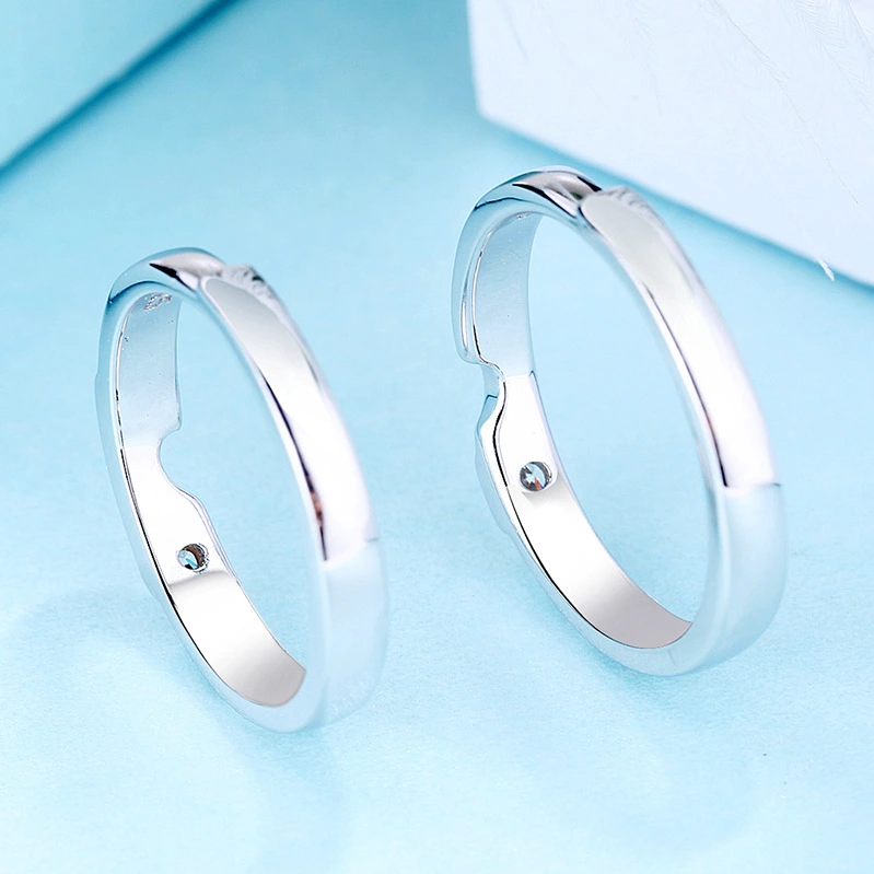 Couple Ring S925 Sterling Silver A Pair Of Men And Women Gifts Commemorative Ring