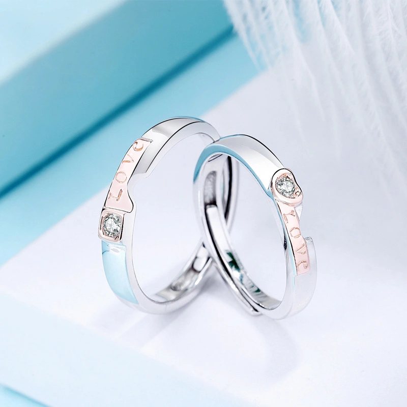 Couple Ring S925 Sterling Silver A Pair Of Men And Women Gifts Commemorative Ring