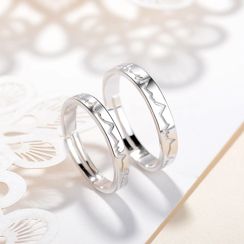 S925 Sterling Silver Couple Ring ECG