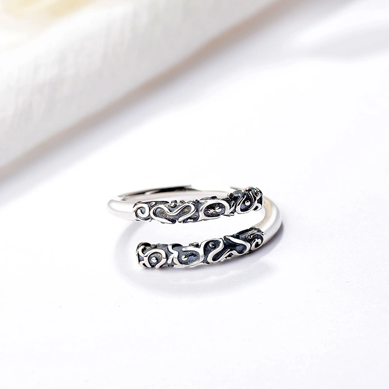 Treasure Hoop Curse Ring 925 Sterling Silver Men And Women Couple Ring Golden Hoop  Ring One Generation