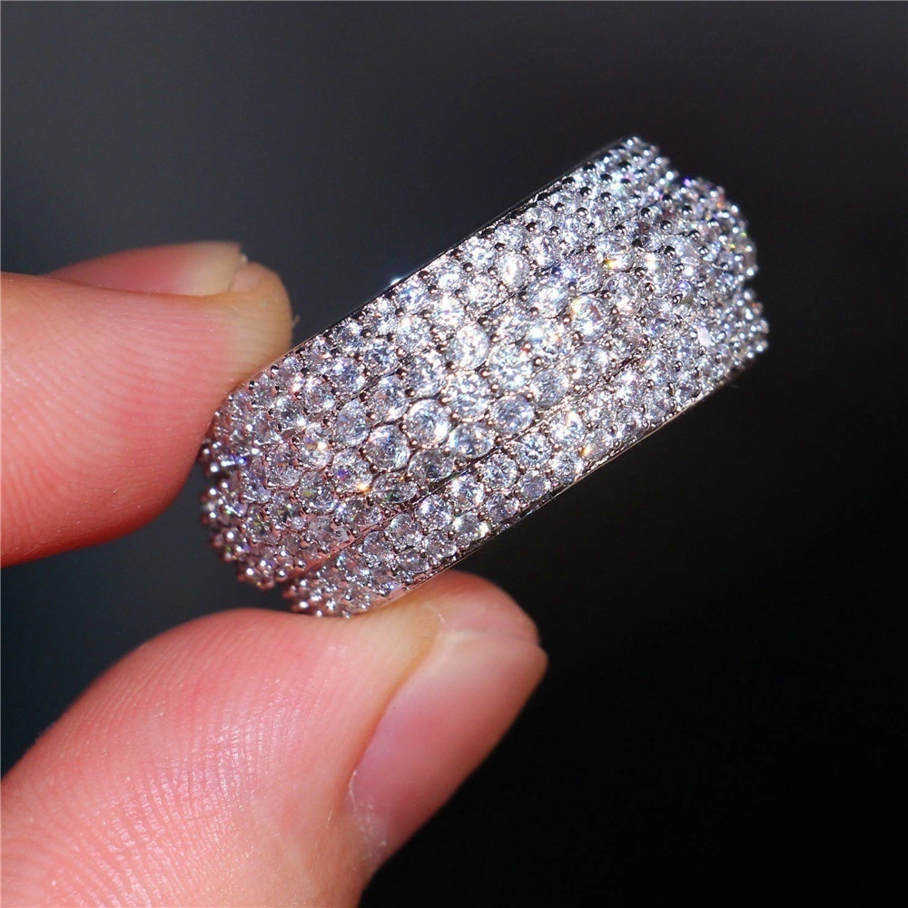 Silver Full Diamond Women's Ring