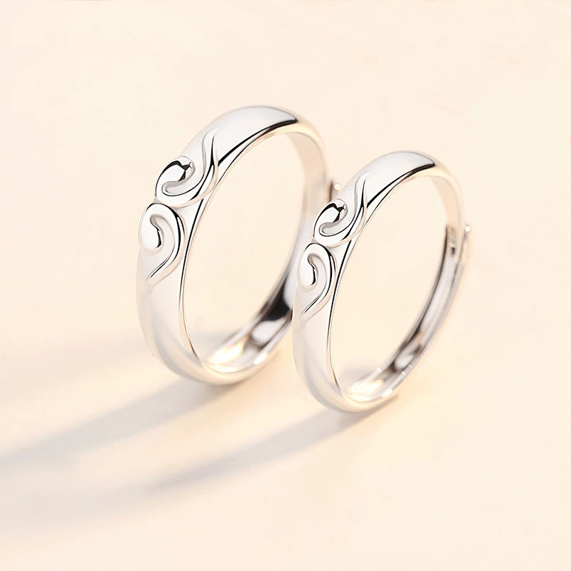 Silver Tightening Curse Couple Ring Fashion Monkey King Ring Big Talking Westward Journey Ring 520 Valentine's Day Gift