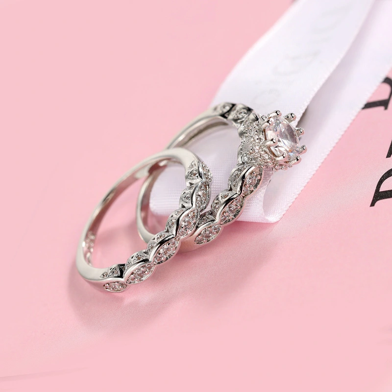 Ring Cross-border Hot Style Jewelry European And American Fashion Zircon Ladies Wedding