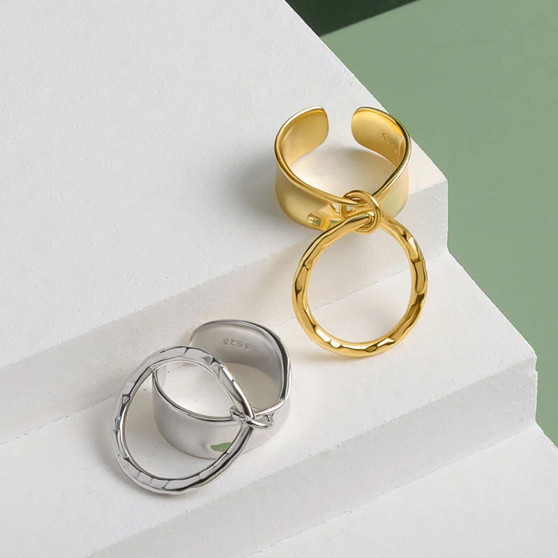 French Design Fashion Personality Irregular Glossy Ring