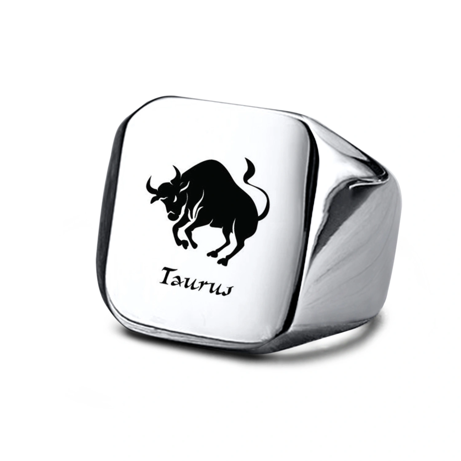 Smooth Titanium Steel Stainless Steel Couple Ring
