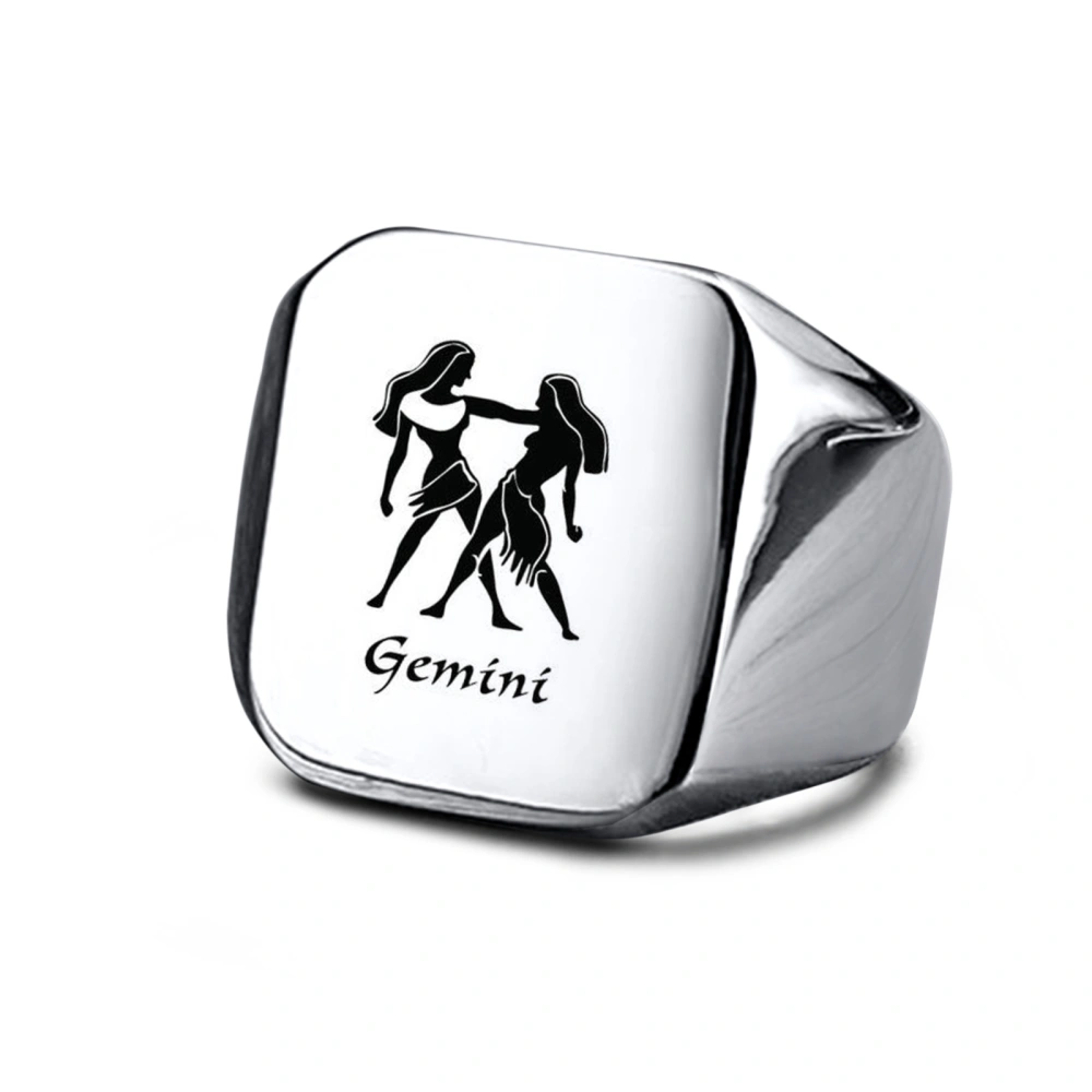 Smooth Titanium Steel Stainless Steel Couple Ring