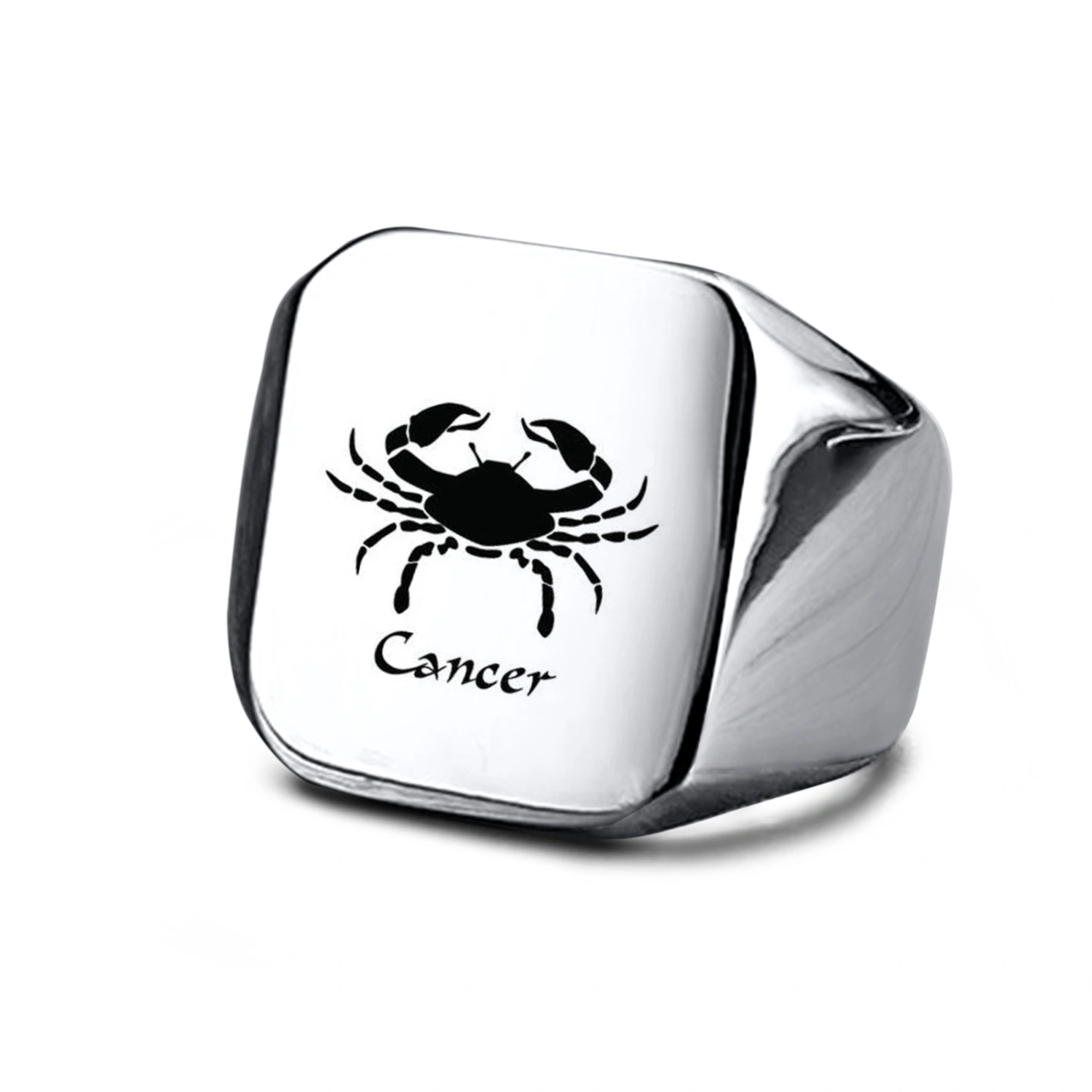Smooth Titanium Steel Stainless Steel Couple Ring