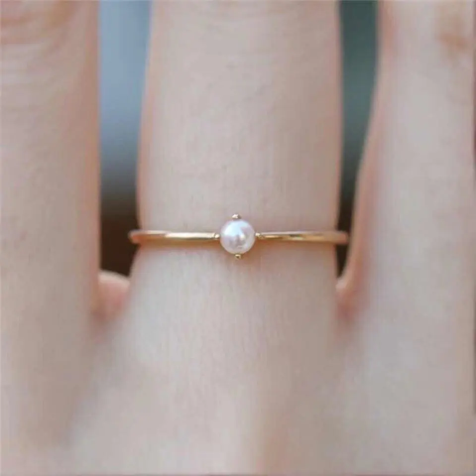 High Sense Pearl Ring Female Fashion Personality Net Red Index Finger Ring