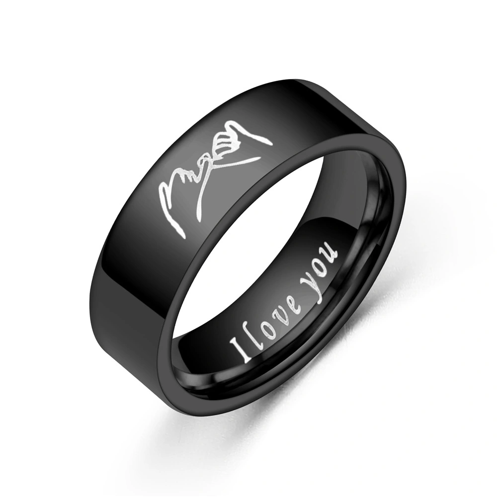 Hand In Hand Stainless Steel Couple Ring Jewelry
