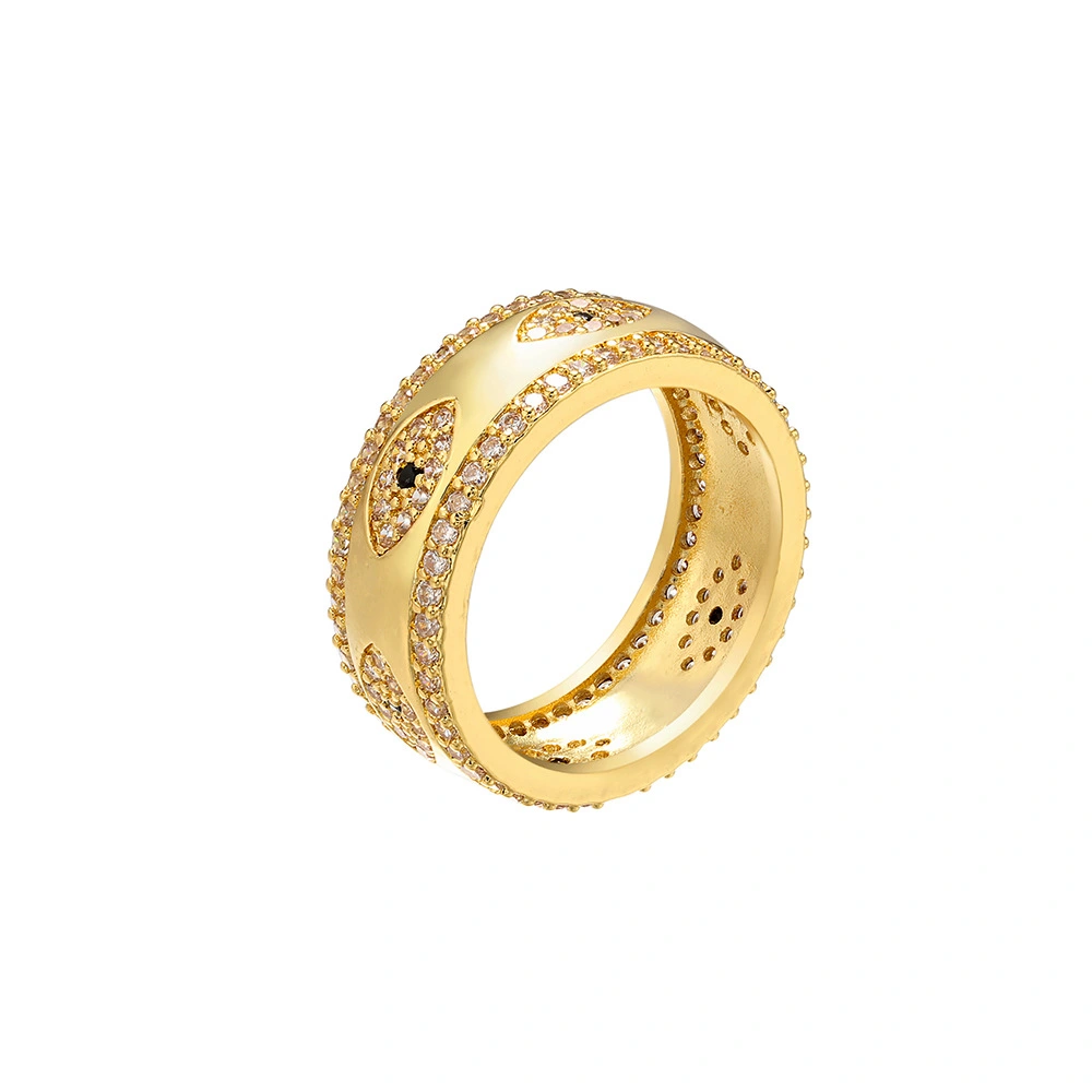 Micro Inlaid Eye Ring Micro Inlaid Color Zirconium Ring