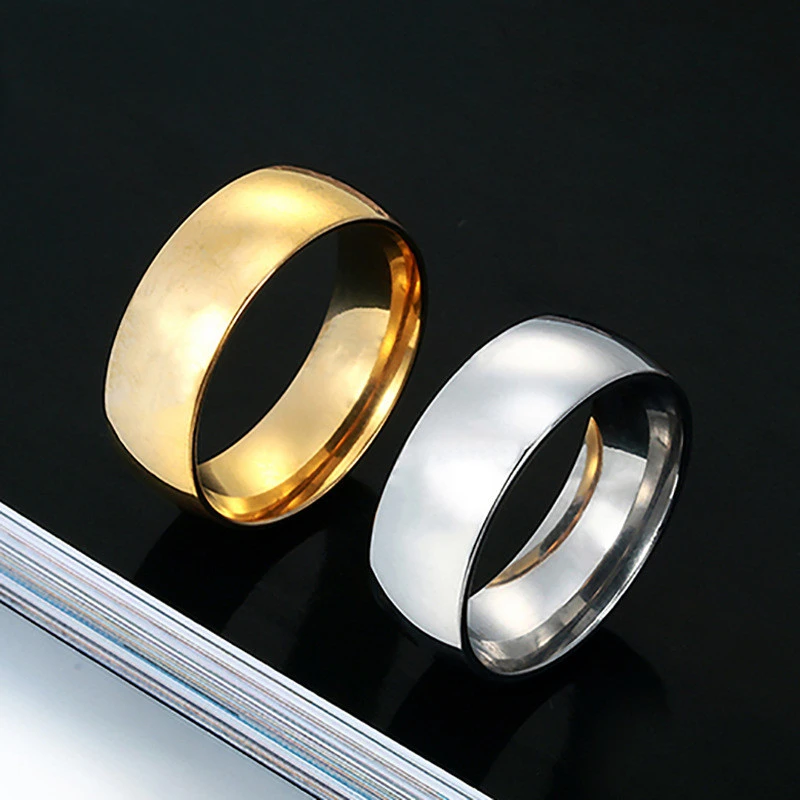 Titanium Steel Couple Ring Tail Ring