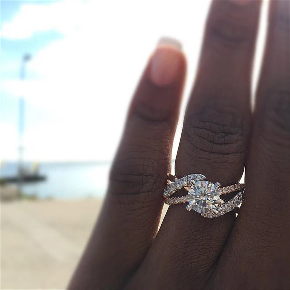 Women's European And American Micro-inlaid Zircon Full Diamond Ring