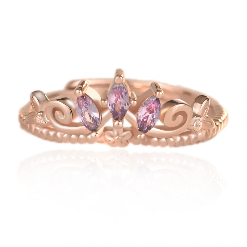 S925 Sterling Silver Crystal Ring