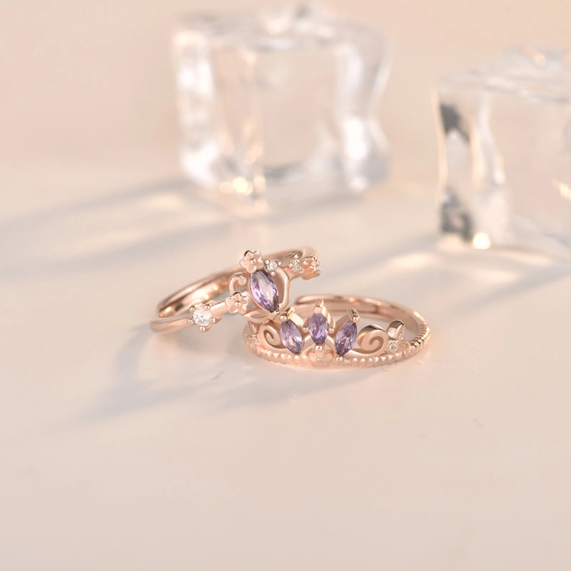 S925 Sterling Silver Crystal Ring