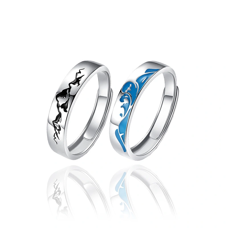 Couple Ring Female 925 Sterling Silver Pair Ring