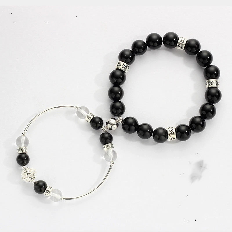 Gravity Sterling Silver Fashion Couple Bracelet