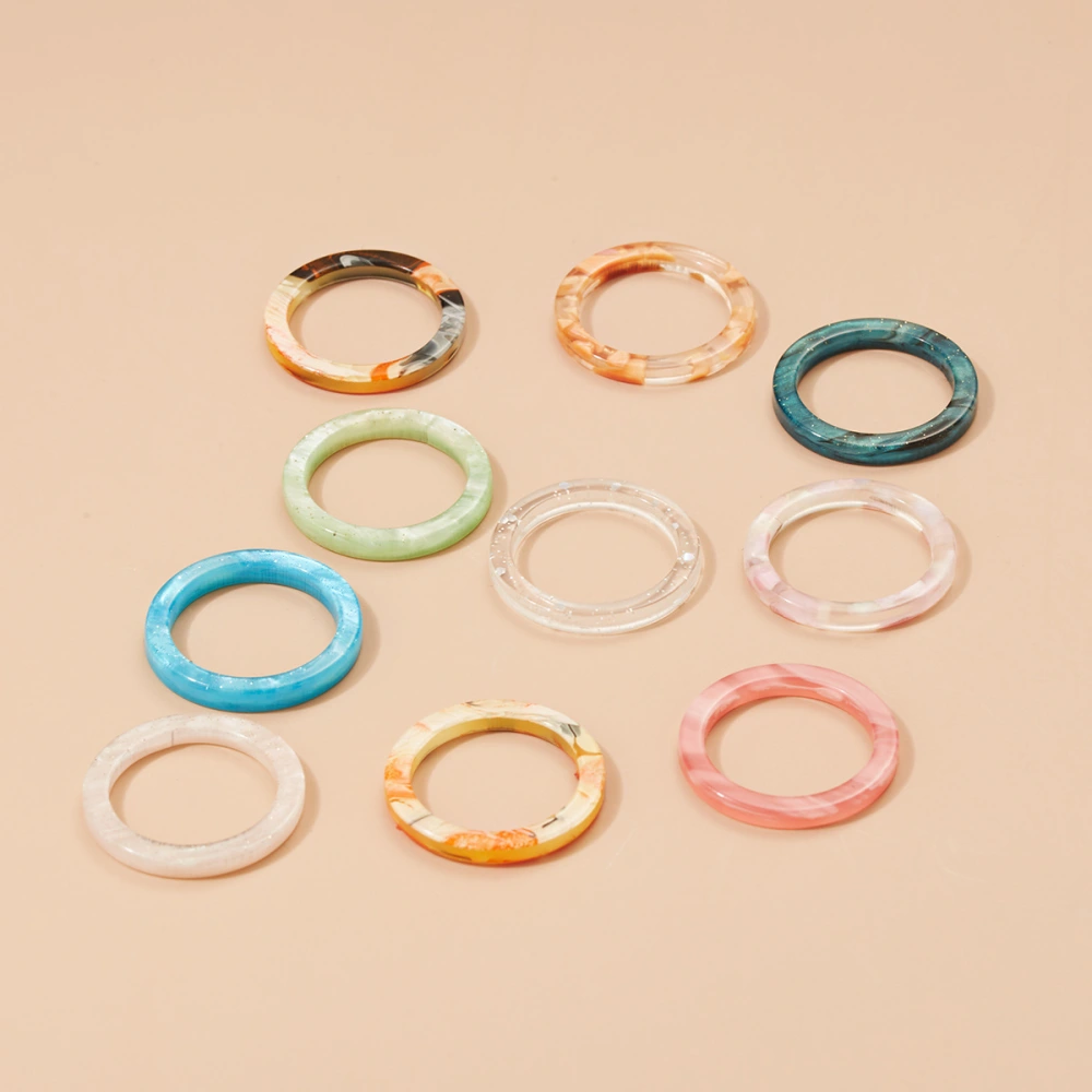 Color Resin Acetate Plate Joint Set Ring Acetate Plate Ring