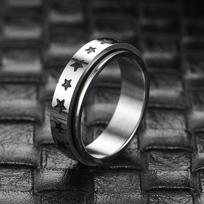 Double-layer Rotatable Stainless Steel Ring